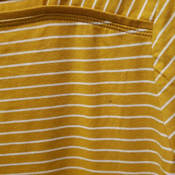 Square Neck Stripped Tee Split Hem Women's Plus Size 2X 20W or 22W - Picture 4 of 9